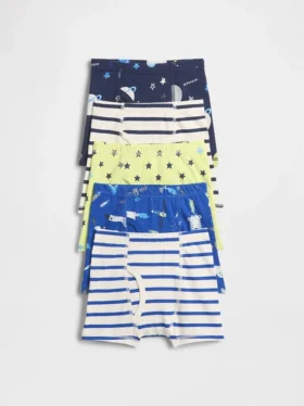 Boxershorts i ekologisk stretchbomull för småbarn (5-pack)