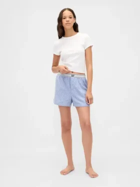 Boxershorts i flanell med logotyp