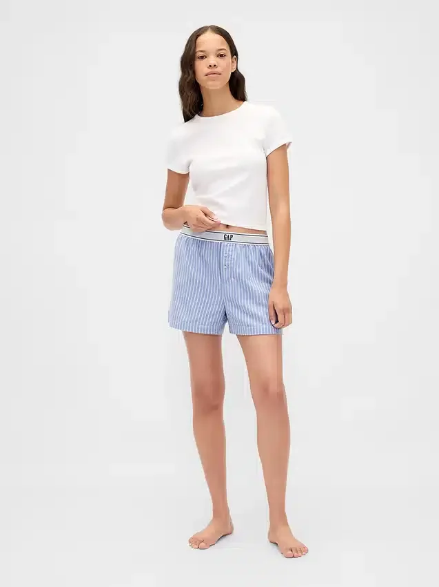 Boxershorts i flanell med logotyp