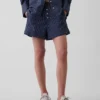Boxershorts i randig poplin av ekologisk bomull