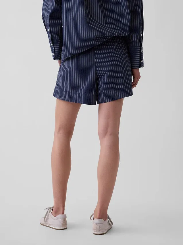 Boxershorts i randig poplin av ekologisk bomull