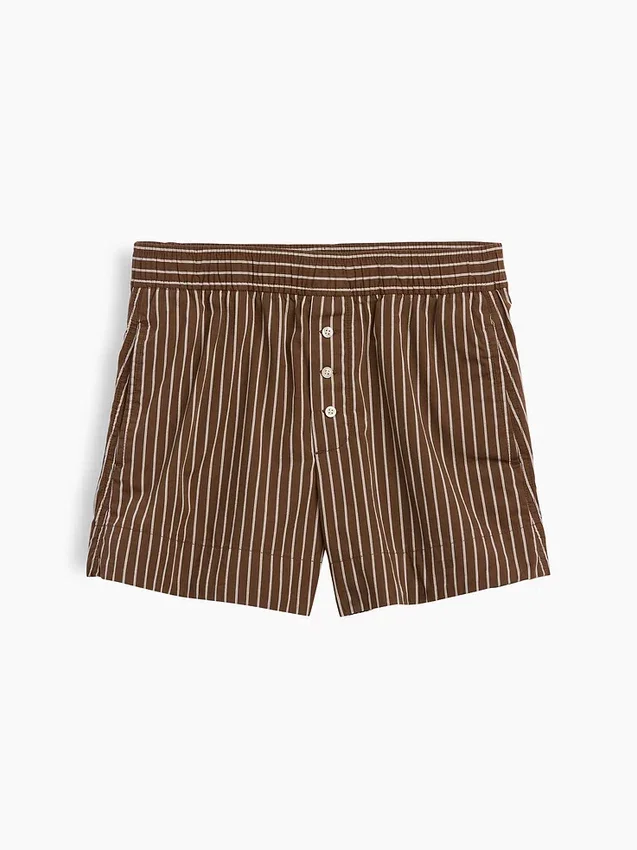 Boxershorts i randig poplin av ekologisk bomull