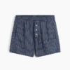 Boxershorts i randig poplin av ekologisk bomull