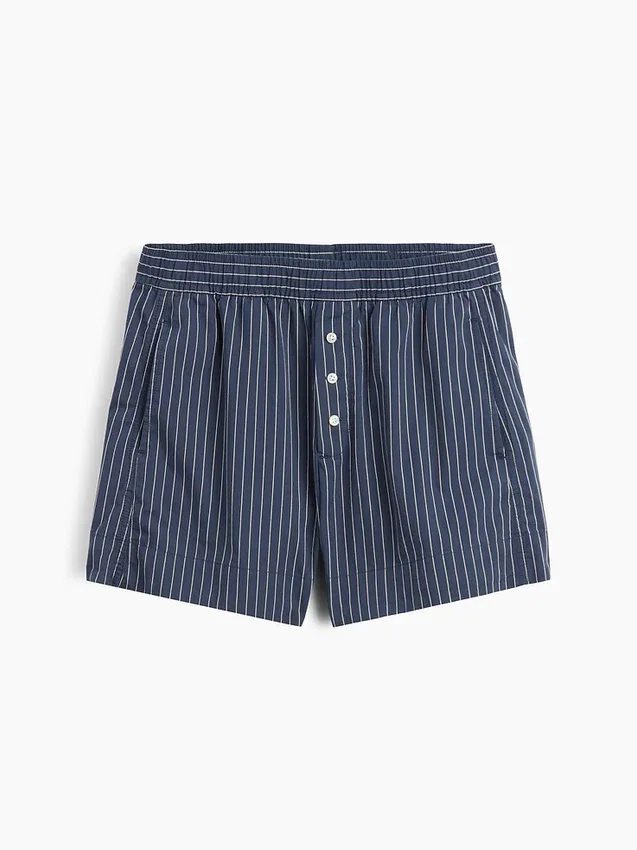 Boxershorts i randig poplin av ekologisk bomull
