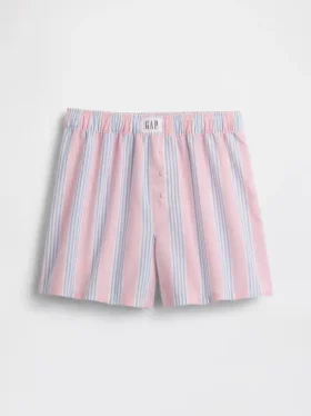 Boxershorts i återvunnen poplin för barn