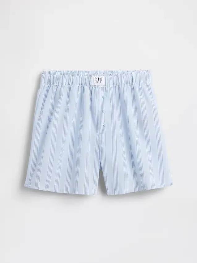 Boxershorts i återvunnen poplin för barn