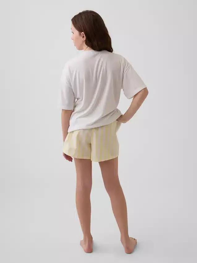 Boxershorts i återvunnen poplin för barn