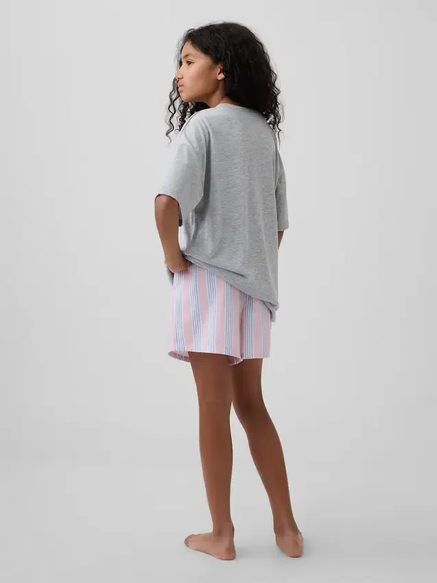 Boxershorts i återvunnen poplin för barn