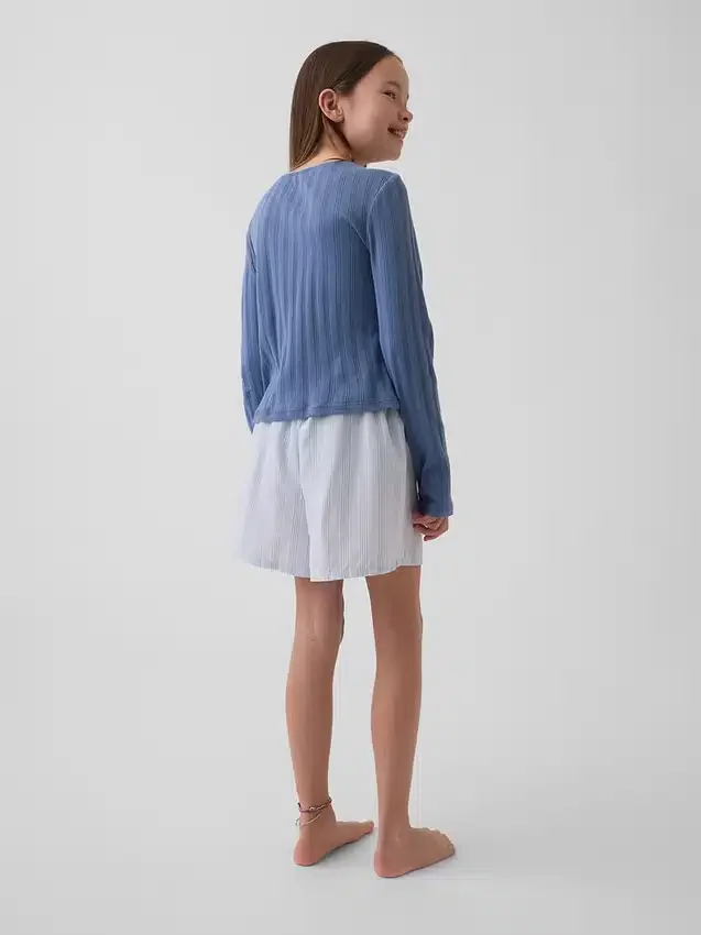 Boxershorts i återvunnen poplin för barn