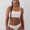 Bralette i ekologisk stretchbomull med logotyp