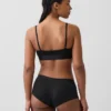 Bralette i ekologisk stretchbomull med logotyp