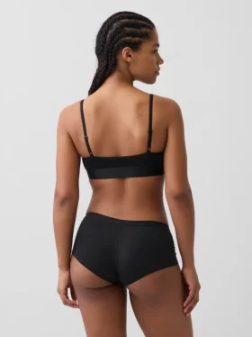 Bralette i ekologisk stretchbomull med logotyp