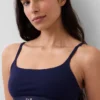 Bralette i ekologisk stretchbomull med logotyp