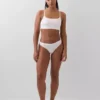 Bralette i ekologisk stretchbomull med logotyp