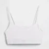 Bralette i ekologisk stretchbomull med logotyp