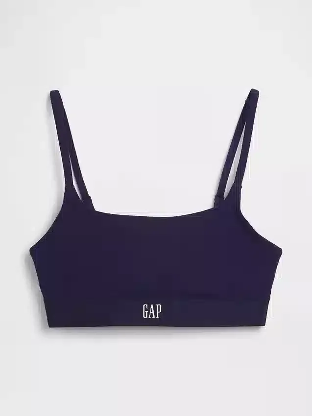 Bralette i ekologisk stretchbomull med logotyp