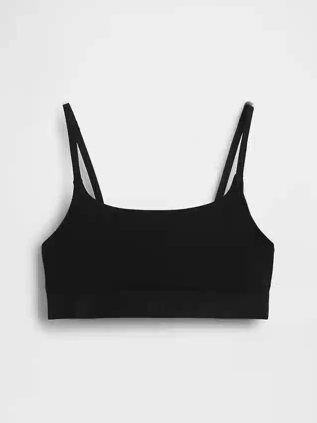 Bralette i ekologisk stretchbomull med logotyp