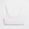 Bralette i ekologisk stretchbomull med logotyp