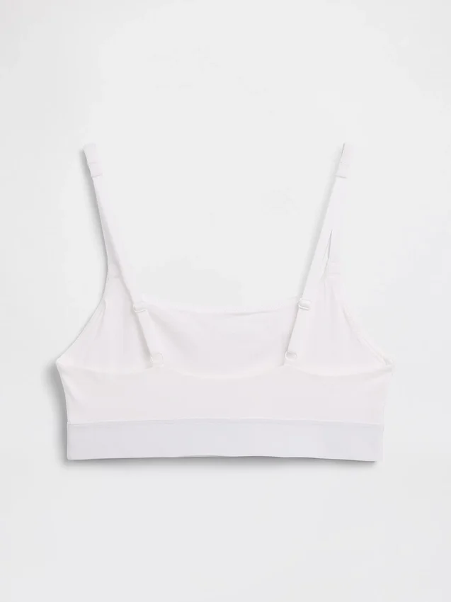 Bralette i ekologisk stretchbomull med logotyp