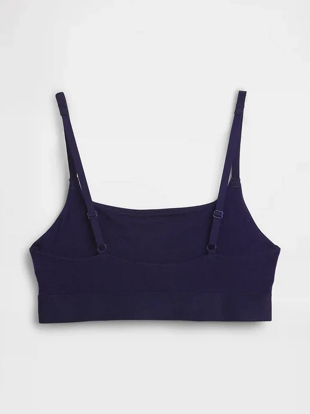 Bralette i ekologisk stretchbomull med logotyp