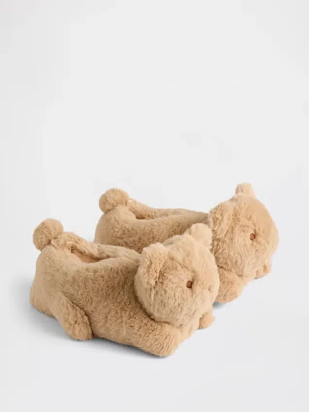 Brannan Bear mysiga tofflor för barn