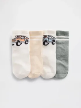 Brannan Bear & Stripe-strumpor för Baby & Småbarn (4-pack)