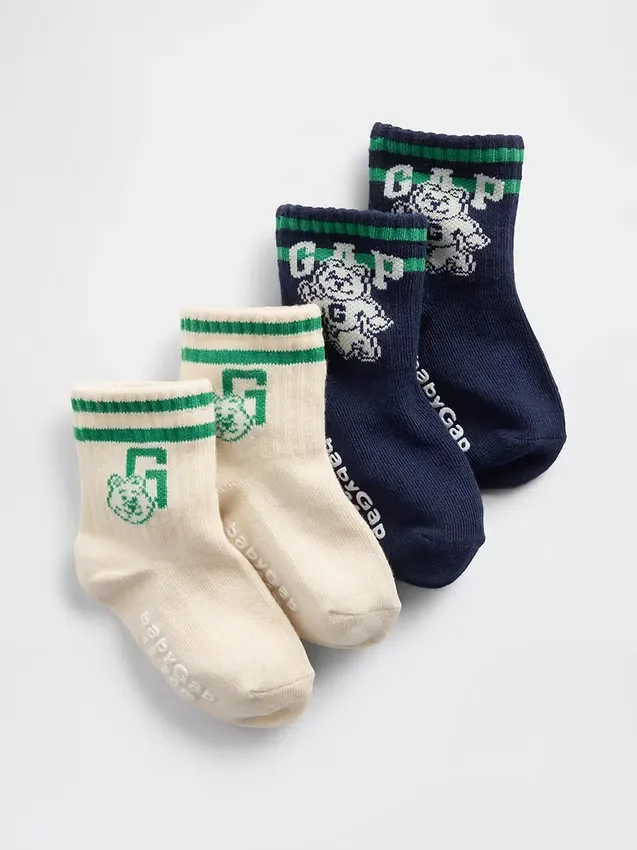 Brannan Bear Varsity-logotyp-strumpor för Baby & Småbarn (2-pack)