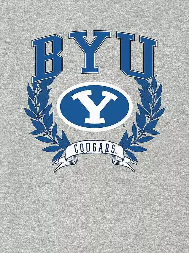 Brigham Young University Laurels mörk grafisk T-shirt
