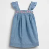 Broderad denimklänning för Baby & Småbarn