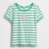 Broderad ribbad T-shirt för Baby & Småbarn
