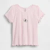 Broderad ribbad T-shirt för Baby & Småbarn