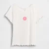 Broderad ribbad T-shirt för Baby & Småbarn