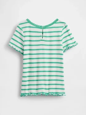 Broderad ribbad T-shirt för Baby & Småbarn