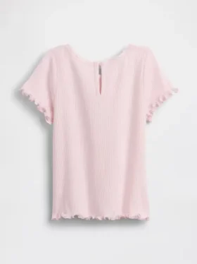 Broderad ribbad T-shirt för Baby & Småbarn