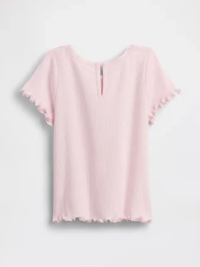 Broderad ribbad T-shirt för Baby & Småbarn