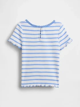 Broderad ribbad T-shirt för Baby & Småbarn