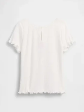 Broderad ribbad T-shirt för Baby & Småbarn