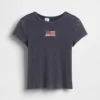 Broderad ribbad T-shirt för barn