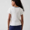 Broderad ribbad T-shirt för barn