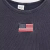 Broderad ribbad T-shirt för barn