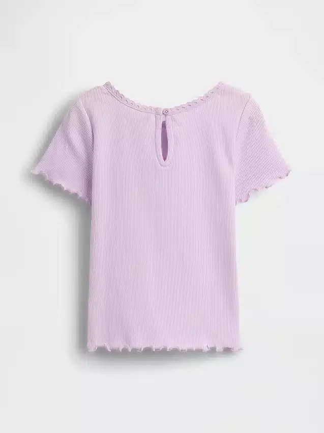 Broderad ribbad T-shirt med glassmotiv för Baby & Småbarn