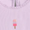 Broderad ribbad T-shirt med glassmotiv för Baby & Småbarn