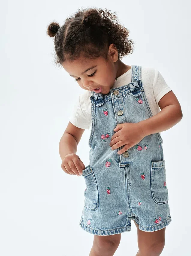 Broderade denimshorts för Baby & Småbarn