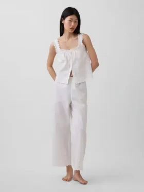 Broderade pyjamasbyxor