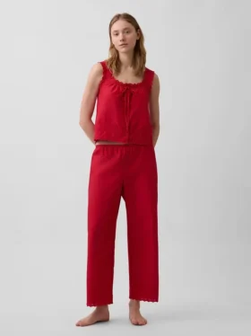 Broderade pyjamasbyxor
