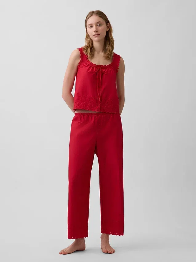 Broderade pyjamasbyxor