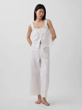 Broderade pyjamasbyxor