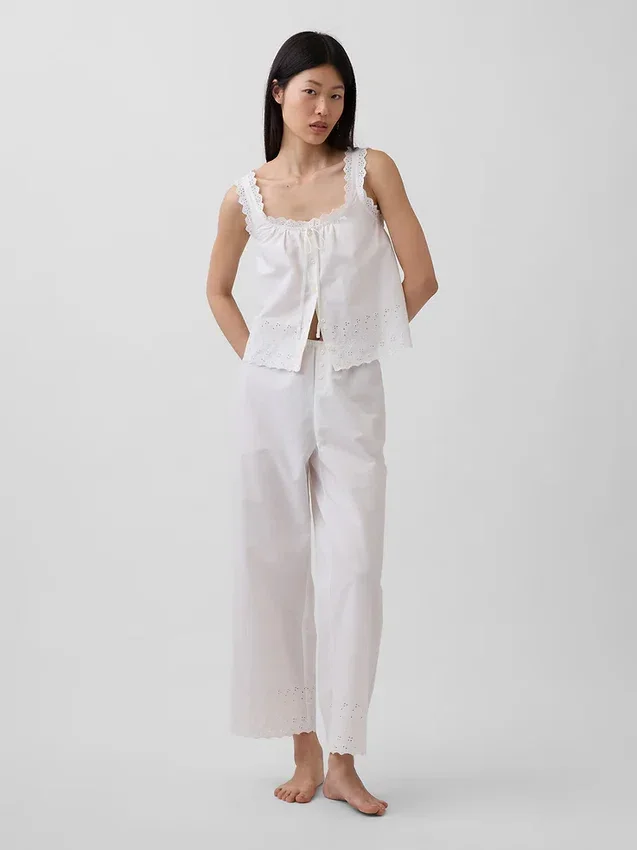 Broderade pyjamasbyxor