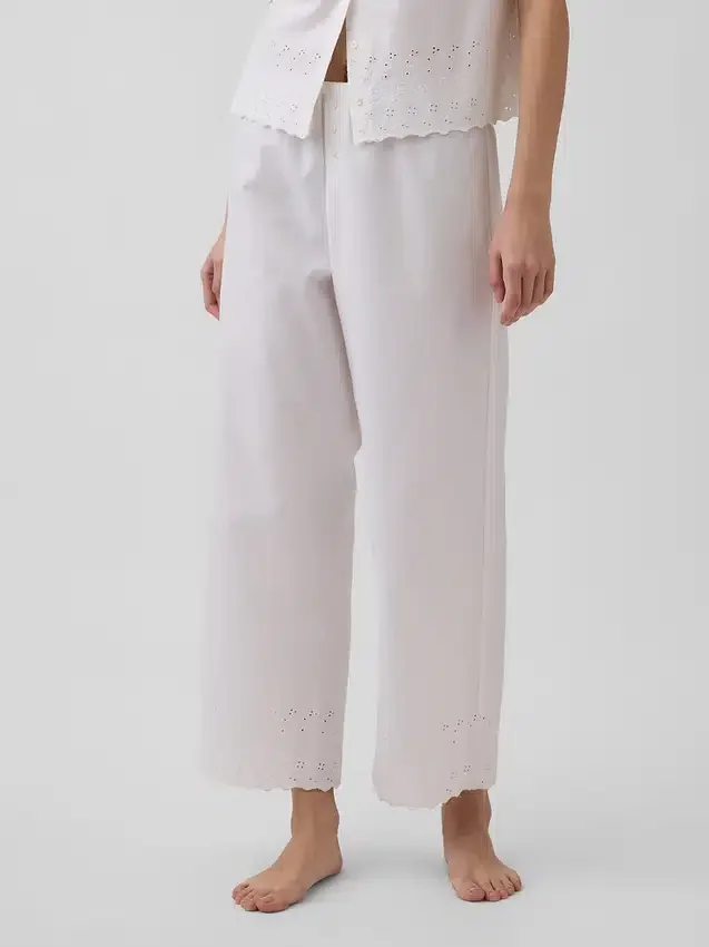 Broderade pyjamasbyxor