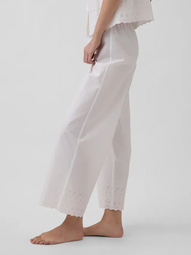 Broderade pyjamasbyxor